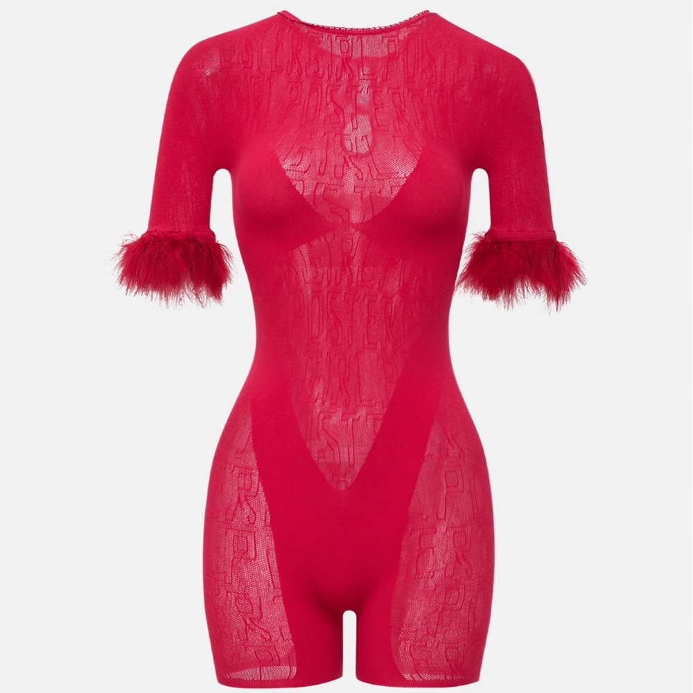 POSTER GIRL Vanderbilt Playsuit Red